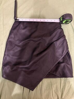 100% Lamb Leather Mini Skirt